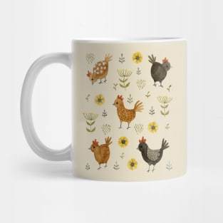 Chicken Floral Mug